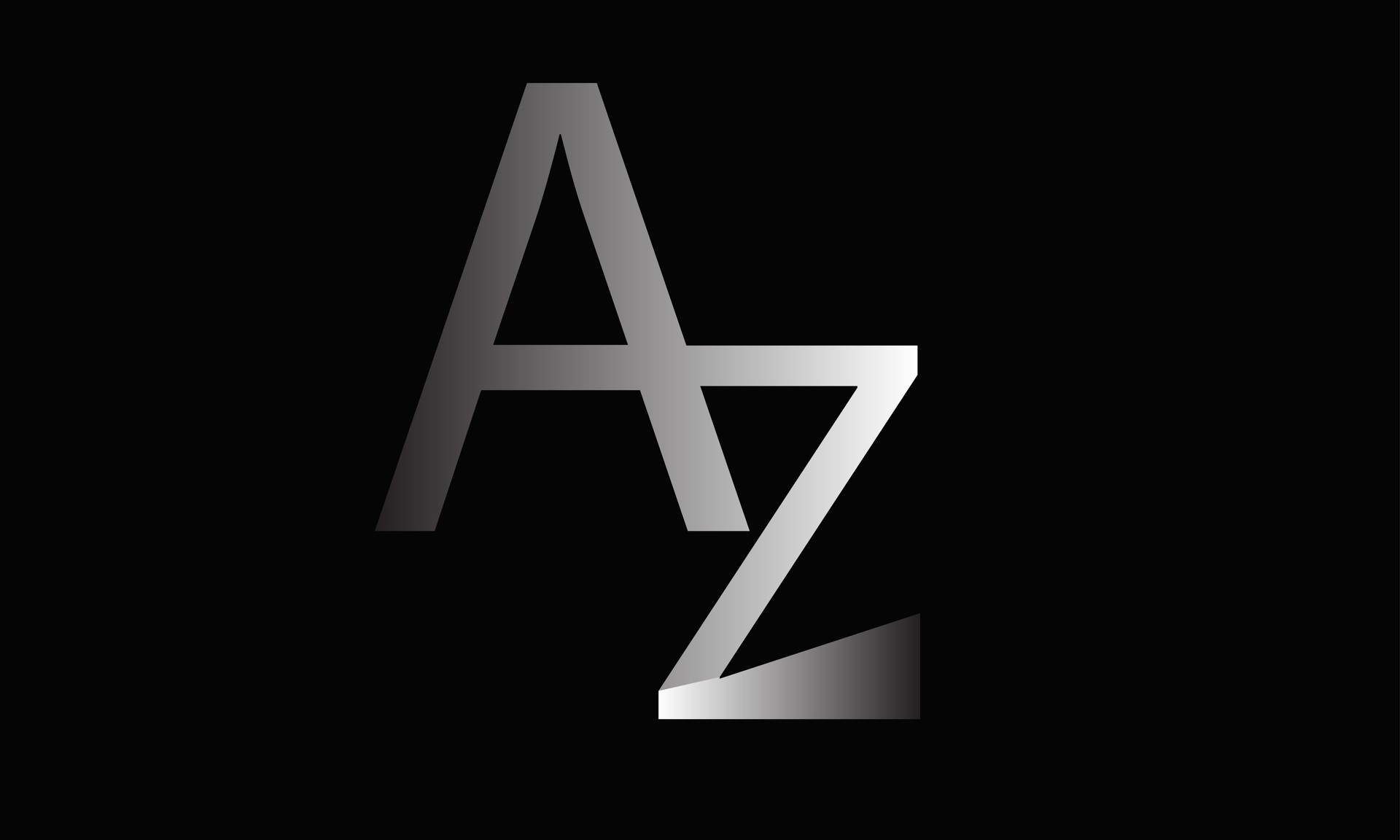 Abstract AZ letter typography logo icon design